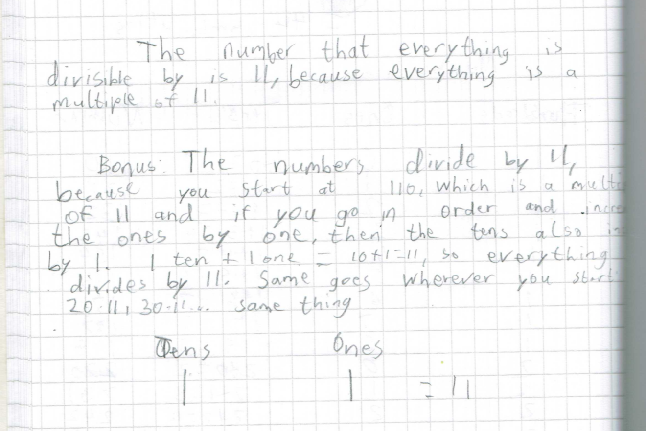 Good explanation on how to prove all the numbers are divisible by 11, - Nithilan Harish