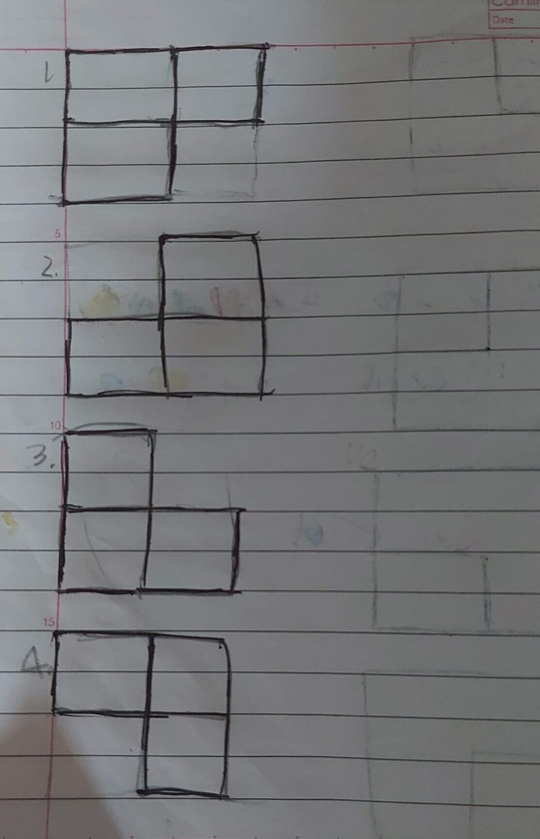 Remove two sticks to get only 3 squares